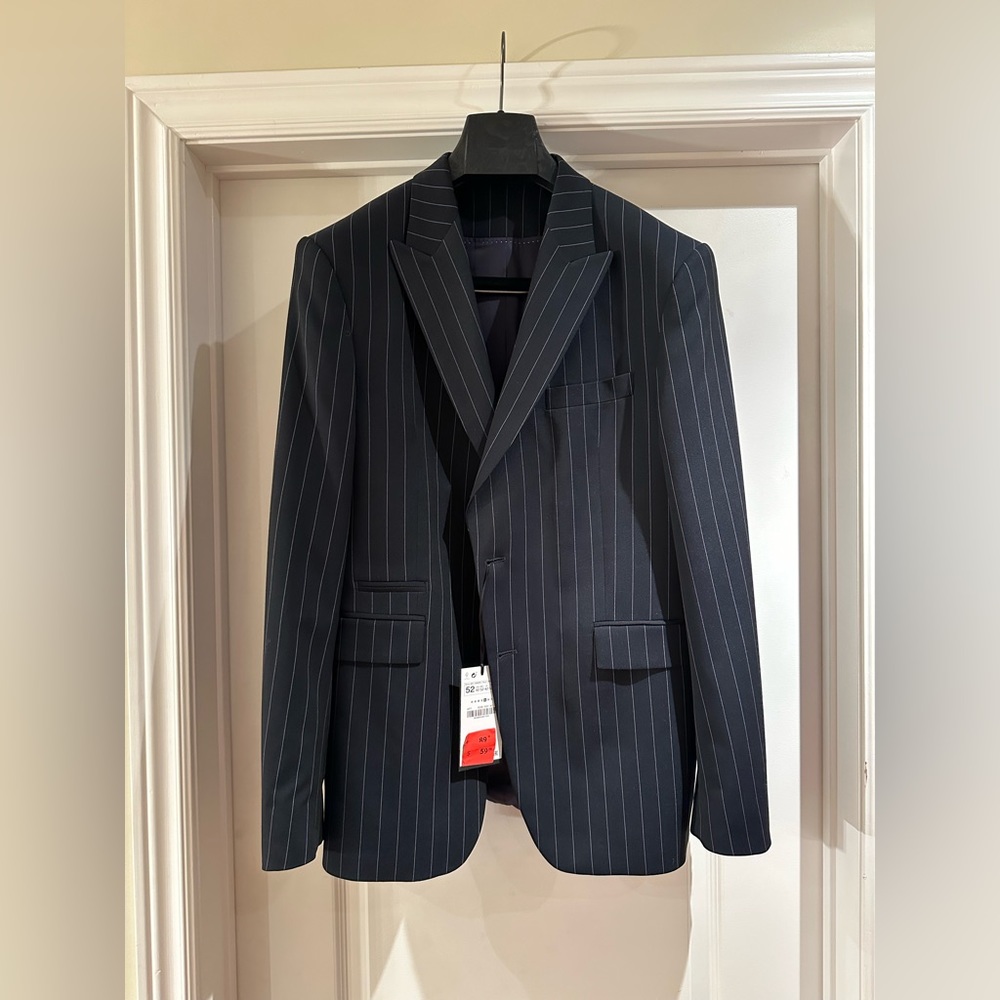 Zara Pinstripe Mens Blazer - 42R